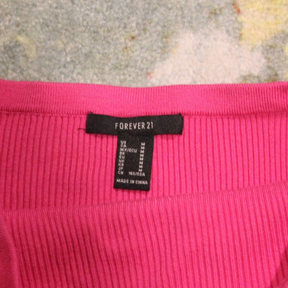 Pink Ribbed Tube Top - Picture 2 of 2